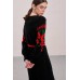 Knitted dress "Flowers" red/black